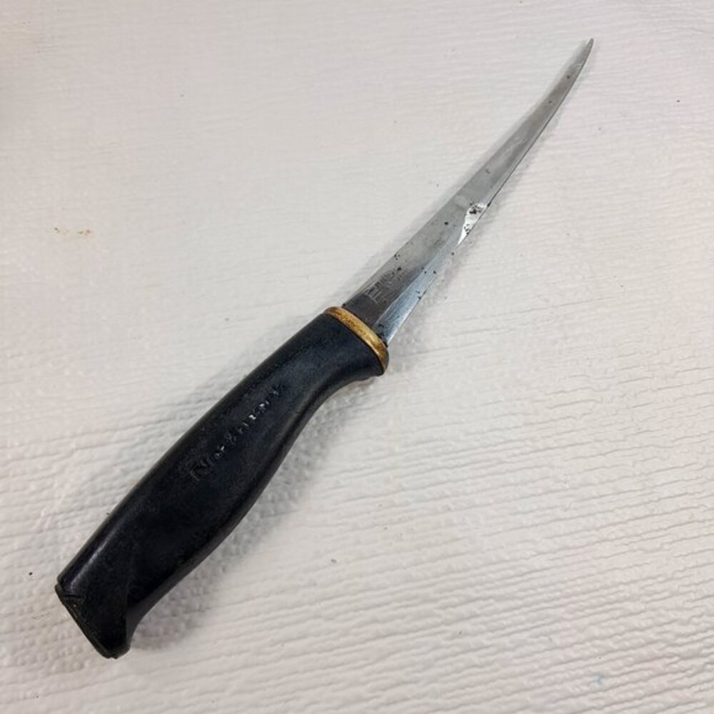 Vintage Fiskars Finald‎ Normark Filet Knife Nor Mark stainless steel black READ